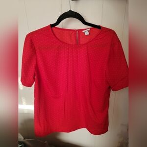 Women's Red Polka Dot Top